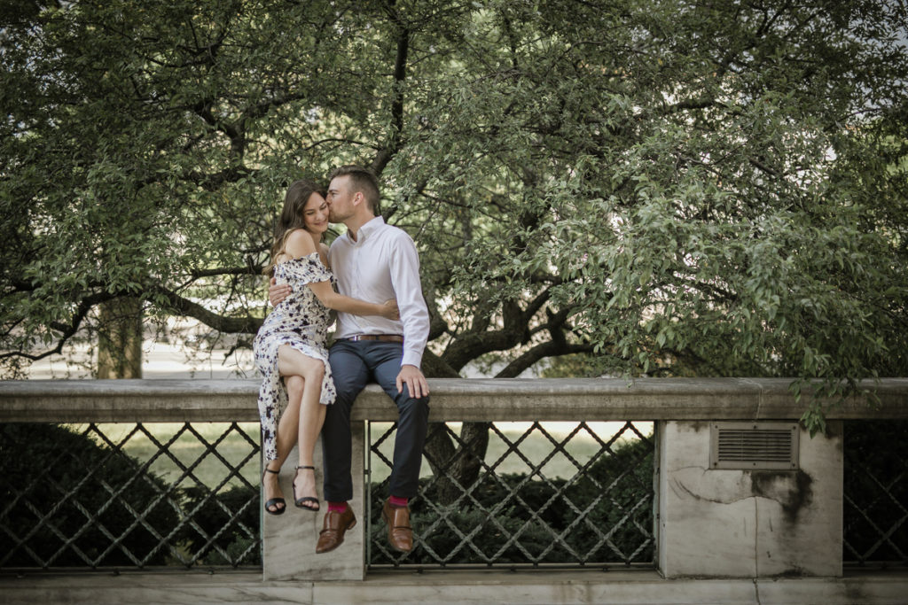 Engagement Photos at the DIA and Detroit Library