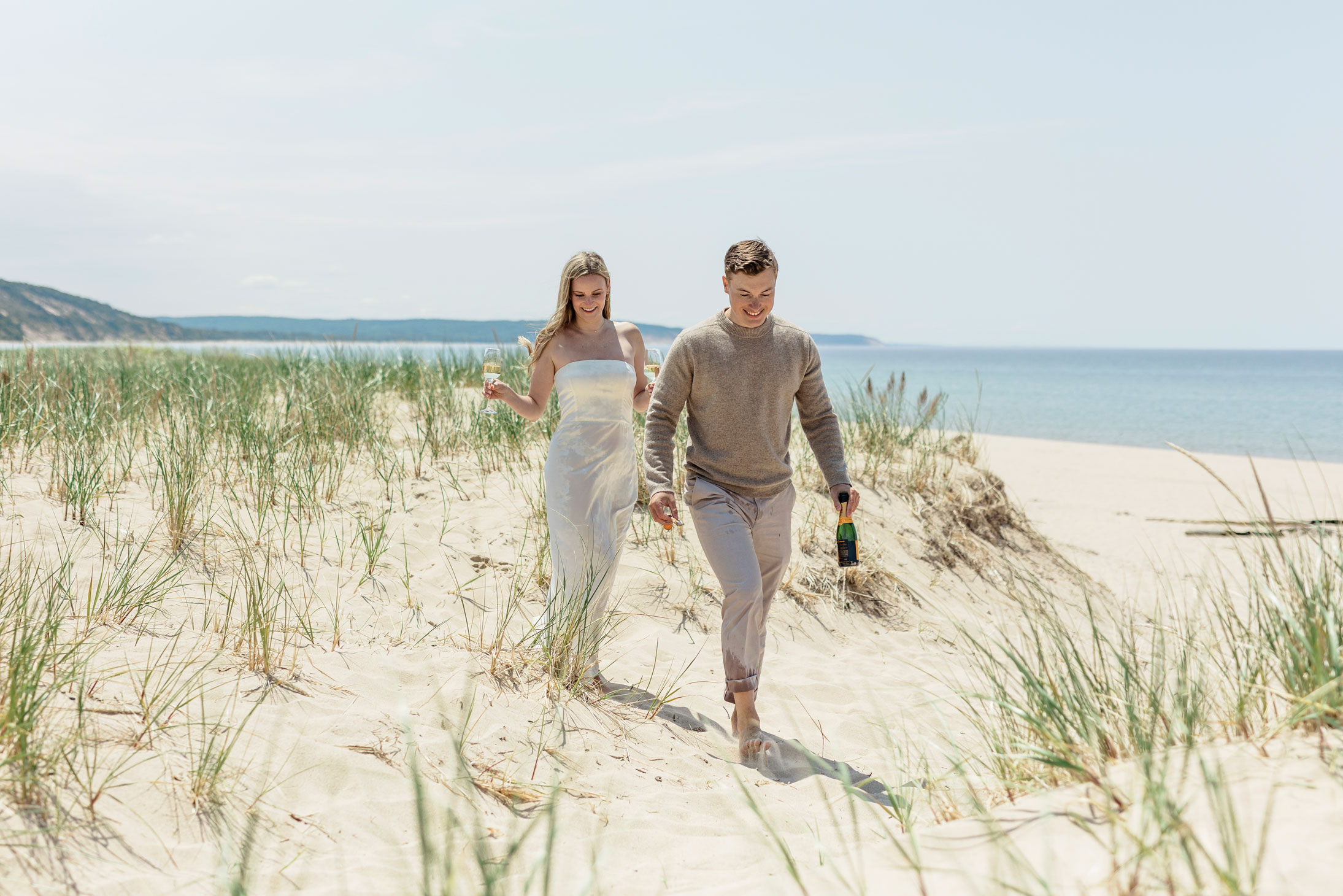Michigan Beach Engagement Photos